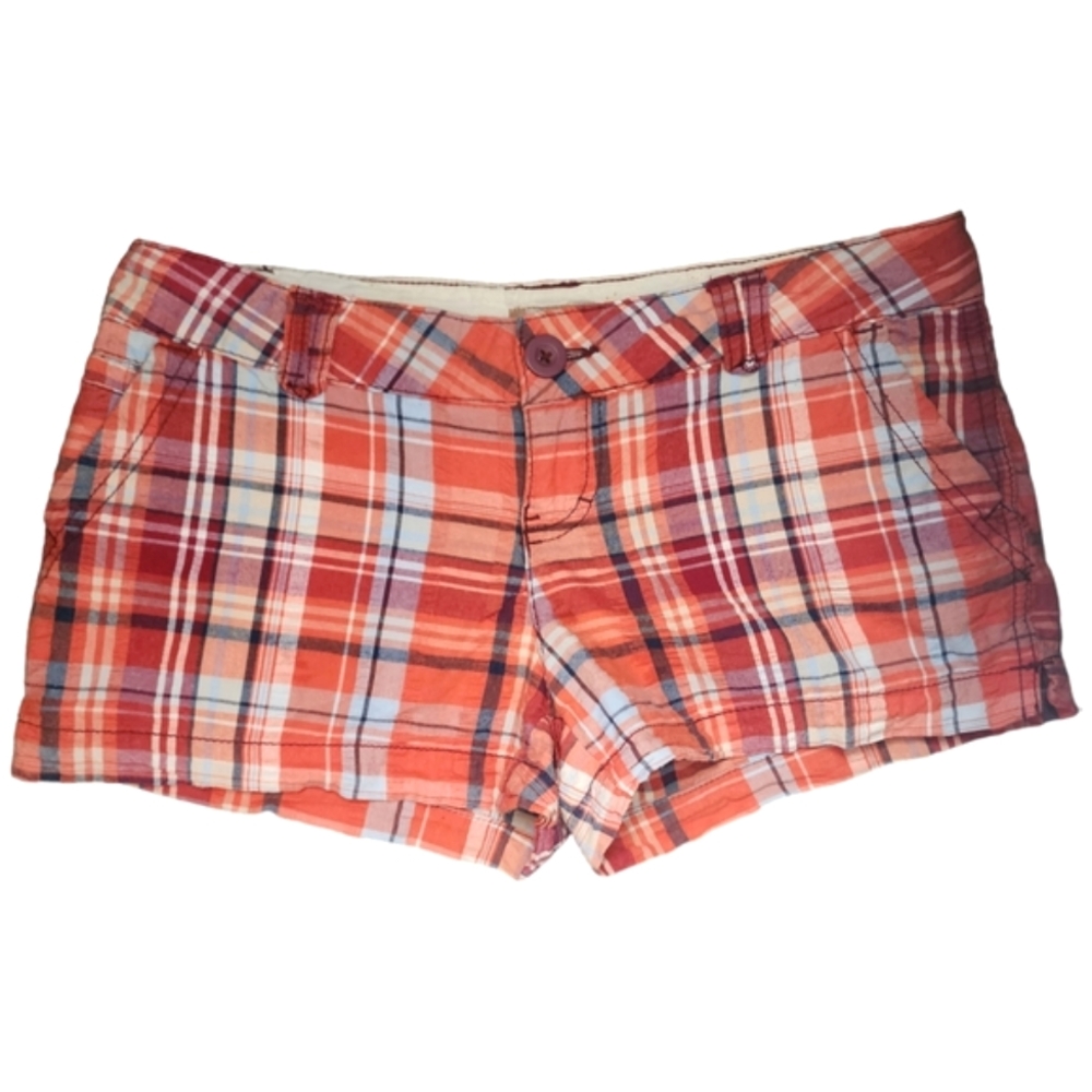 Plaid Cotton Shorts No Boundaries Juniors Size 5